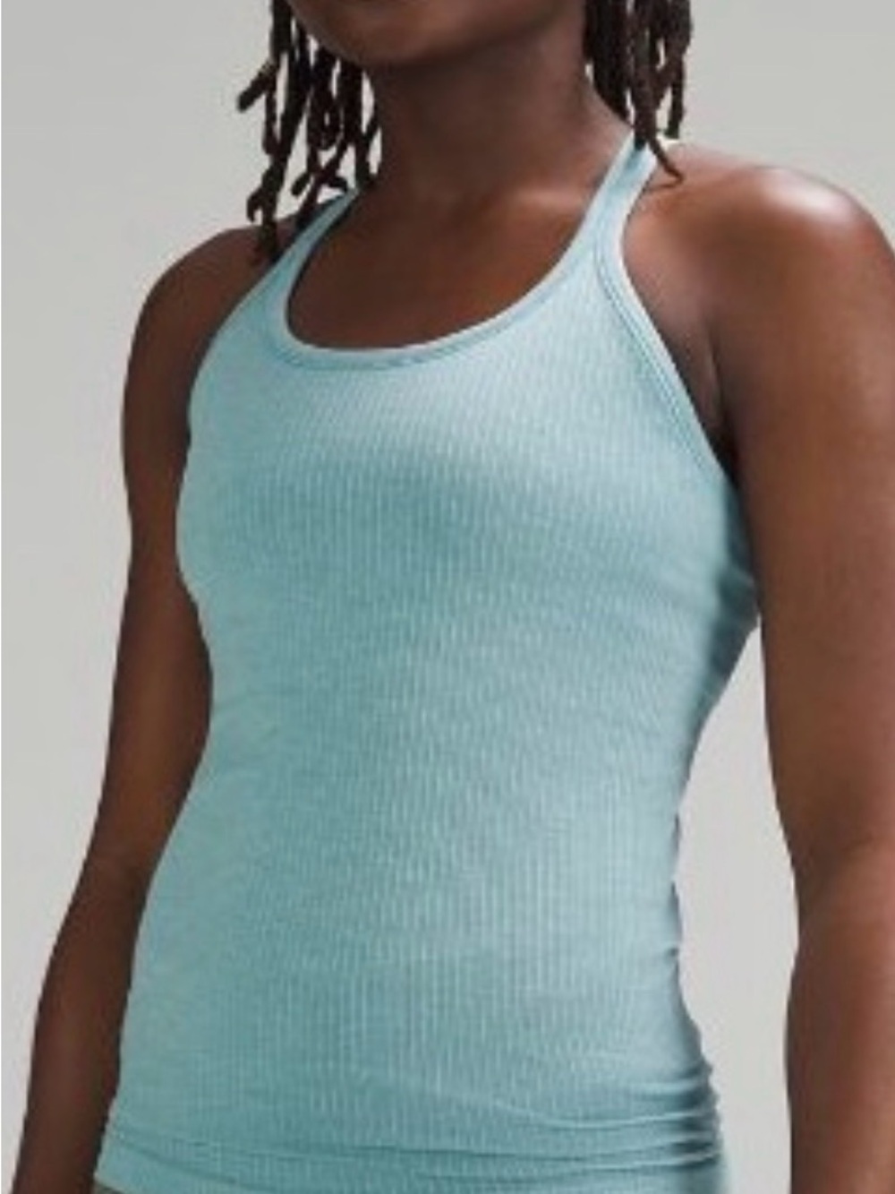 Lululemon Ebb To Street Ribbed Racerback Tank Top - Light Blue